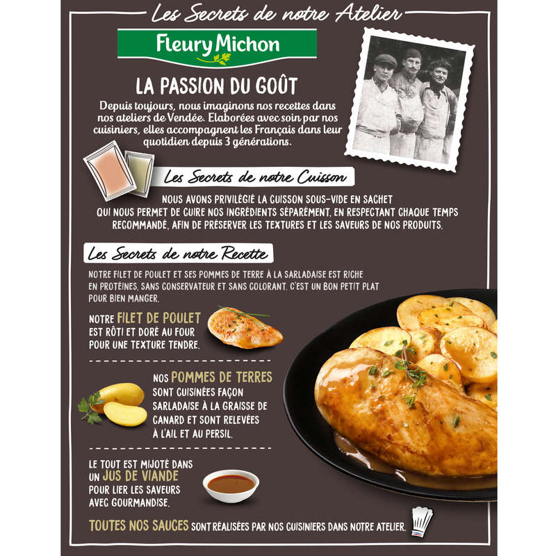 Fleury Michon Filet De Poulet Pommes De Terre À La Sarladaise 300G