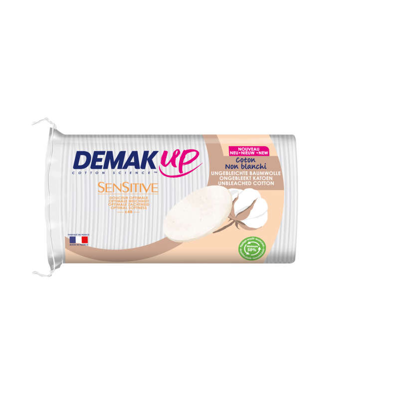 Demak'Up Sensitive Oval Makeup Remover Cotton Pads X48