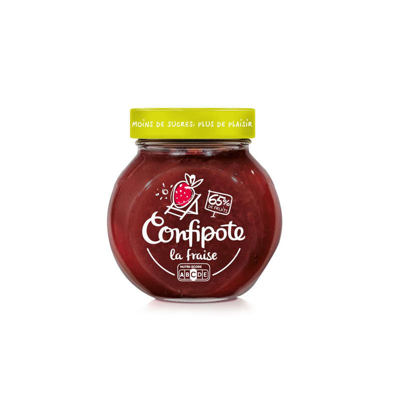 Confipote Confiture de fraise 65% de fruits 350g