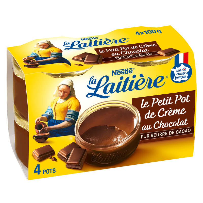 LA LAITIERE Chocolate Dessert Creams 4 x 100g