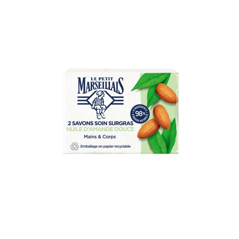 Le Petit Marseillais Nourishing Care Soap with Sweet Almond Oil 2x100g