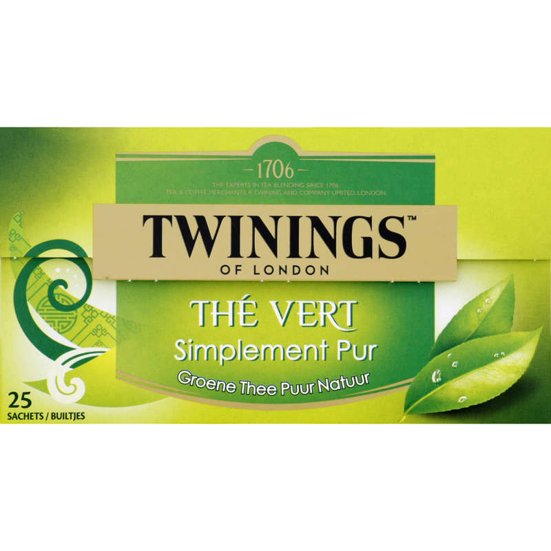 Twinings Thé Vert Simplement Pur 25 Sachets 50G