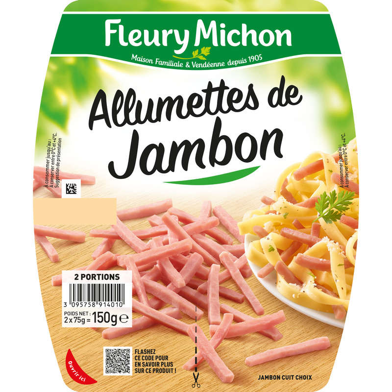 Fleury Michon Allumettes De Jambon Cuit 2X75 G