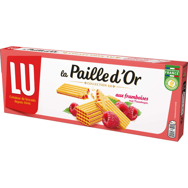 Lu La Paille d'Or Biscuits Gaufrettes Framboises 170g