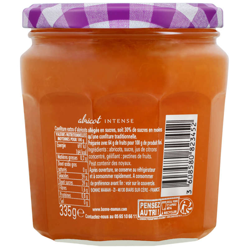 Bonne Maman Confiture abricot intense 335g