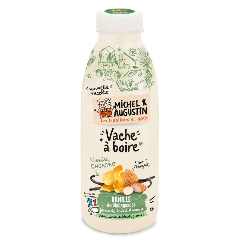 Michel et Augustin Yaourt à boire vanille de Tahiti et lait d'amande 500ml