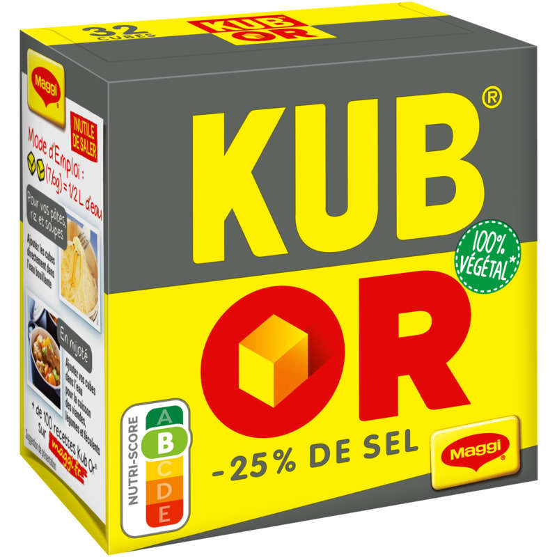 Maggi Kub Gold Bouillon -25% salt 32 cubes 121.6g