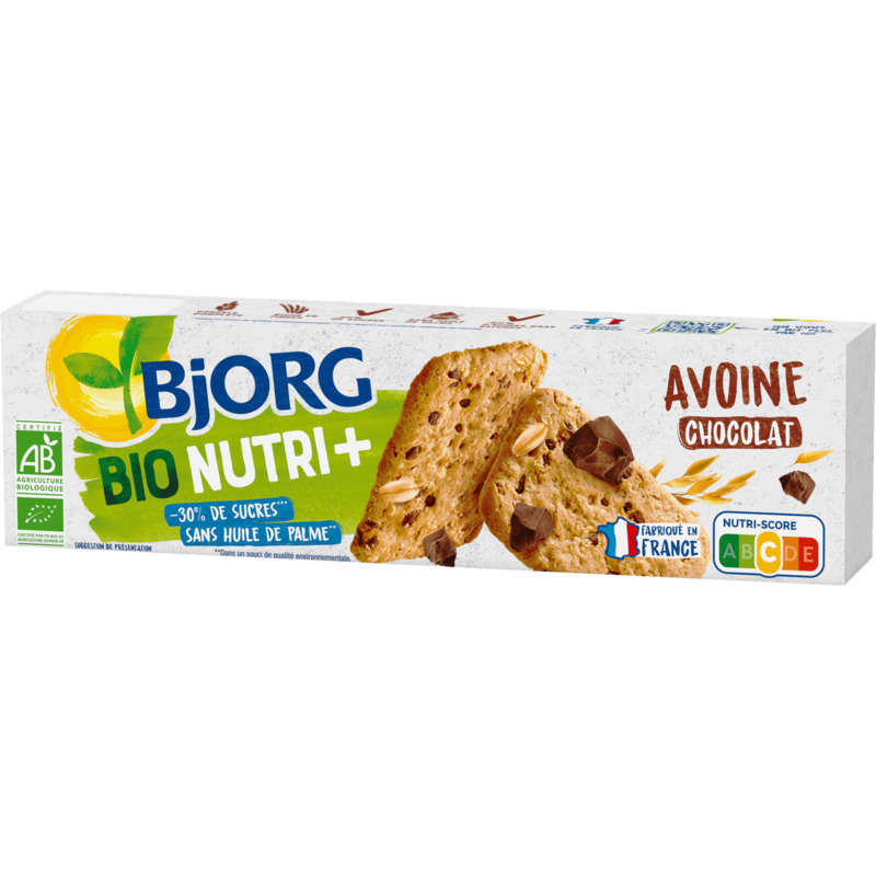 Bjorg Biscuits avoine chocolat, bio 130g