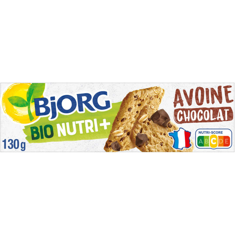 Bjorg Biscuits avoine chocolat, bio 130g