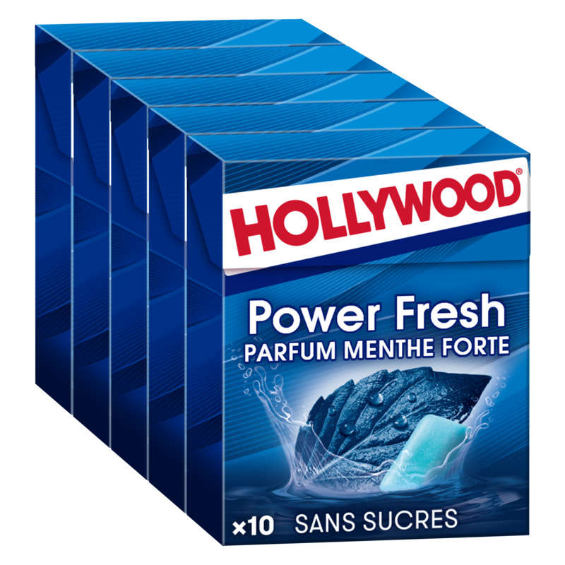 Hollywood Power Fresh Chewing Gum Strong Mint without sugar 70g