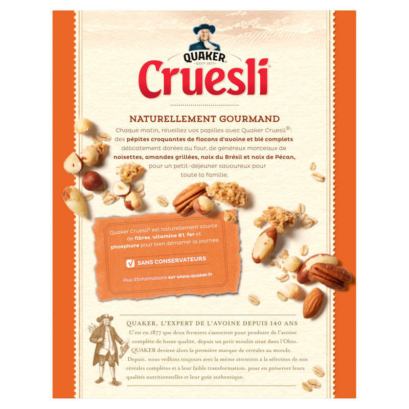 Quaker Cruesli Céréales Mélange De Noix 450 G