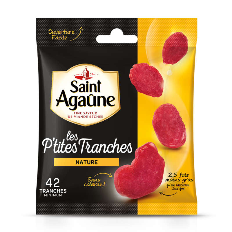 Saint Agaûne Les p'tites tranches saint agaune nature 70g