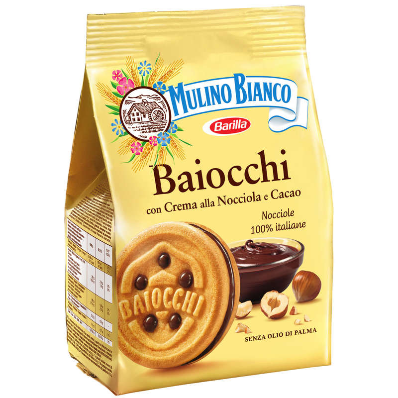 Mulino Bianco Baiocchi Fourrés À La Crème De Noisette Et Cacao 260G