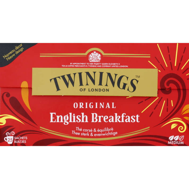 Twinings Thé Original English Breakfast 25 Sachets 40G