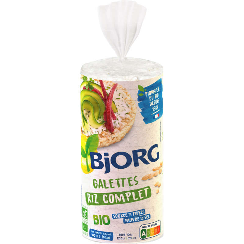 Bjorg Organic Whole Grain Rice Cakes Gluten Free 130g