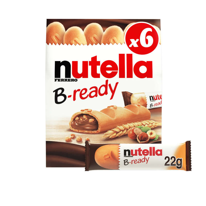 Nutella B-Ready Biscuits fourrés à la pâte à tartiner x 6 portions