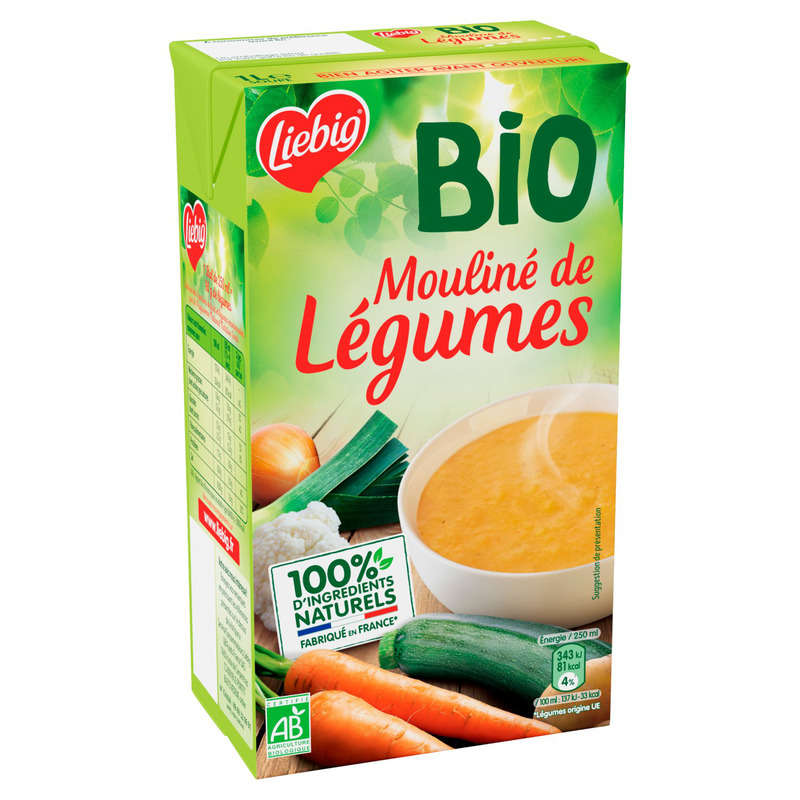 Liebig Soupe Mouliné de légumes Bio 1 L