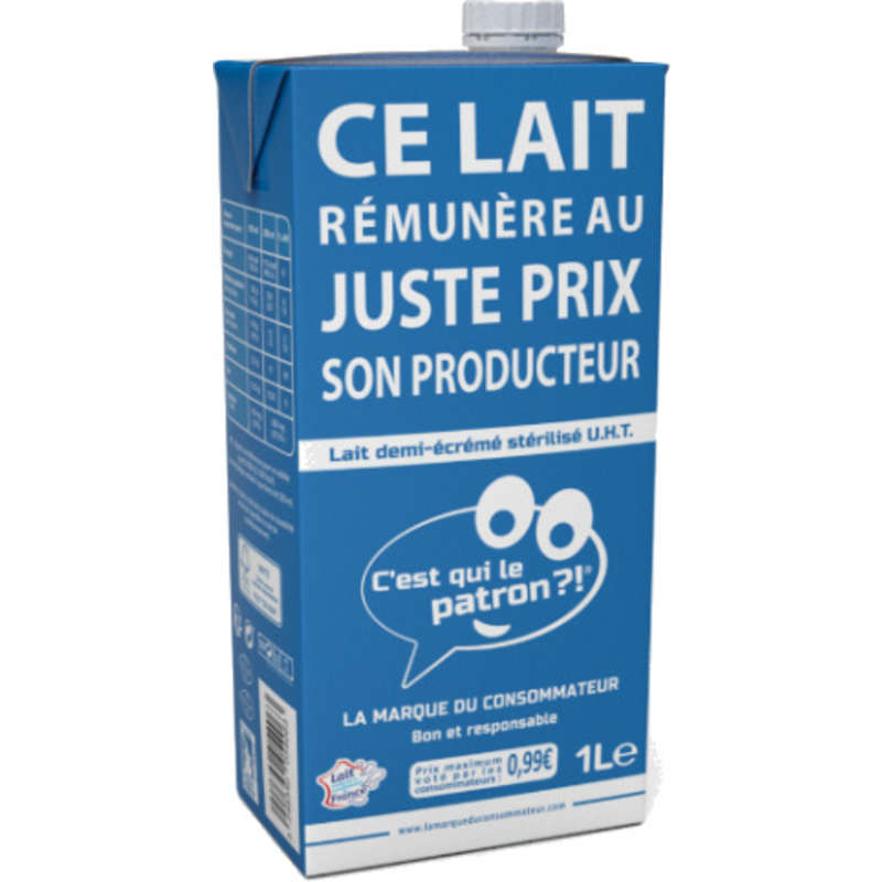 La Marque Du Consommateur Lait 1/2 Écrémé Stérilisé Uht 1L