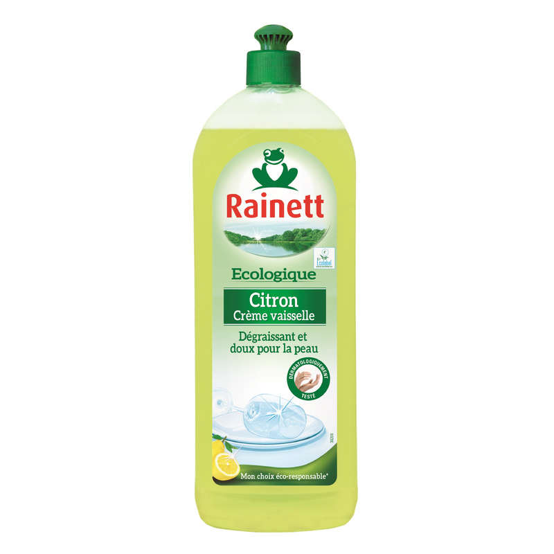 Rainett Liquide Vaisselle Main Ecologique Crème Citron 750 Ml