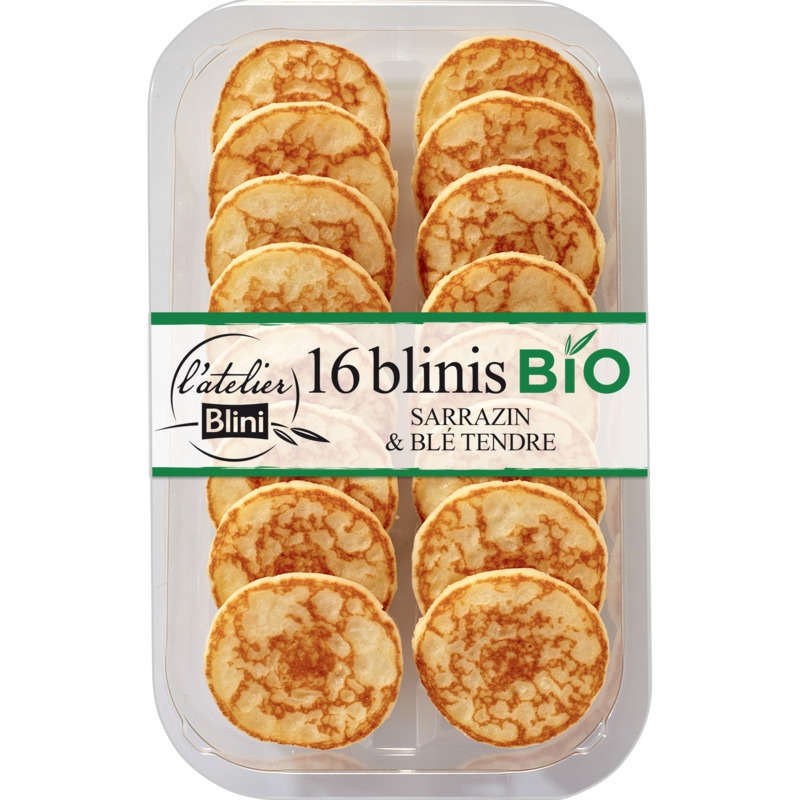 L'Atelier Blini 16 Blinis Cocktail Bio 135G