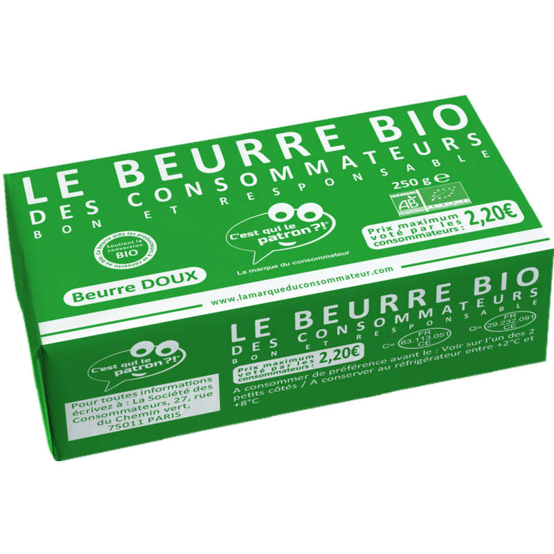 C'Est Qui Le Patron?! Beurre Doux Bio 250G