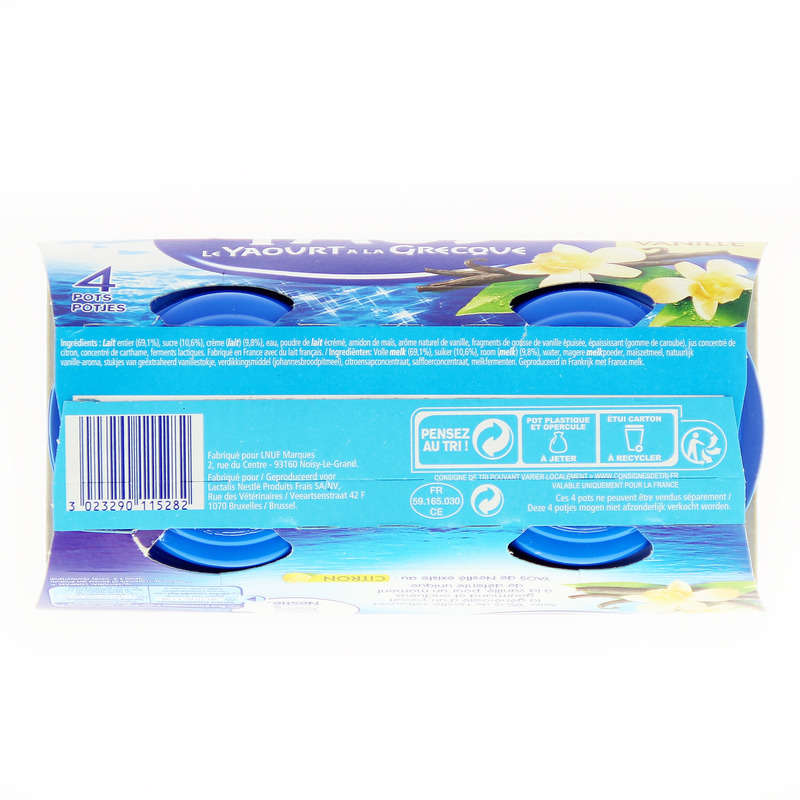 Yaos Greek yogurt vanilla 4x125g