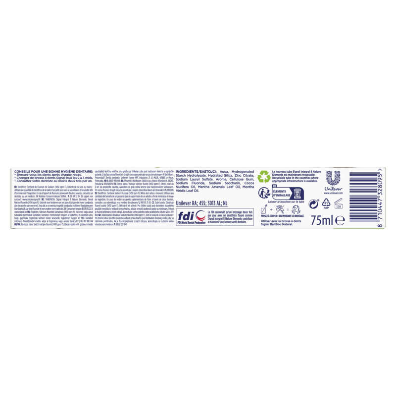 Signal Toothpaste Integral 8 Nature Elements Coconut Whiteness 75Ml