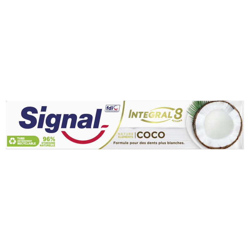 Signal Dentifrice Integral 8 Nature Elements Coco Blancheur 75Ml