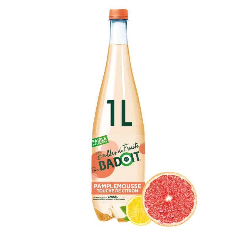 Badoit Fruit Bubbles Grapefruit with a touch of Lemon 1L