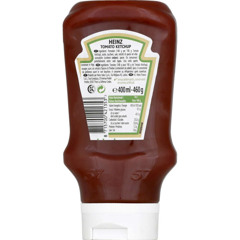 Heinz Tomato Ketchup Top Down Bottle 460G