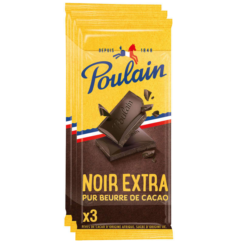 Poulain Noir Extra 3X100G 3 X 100G