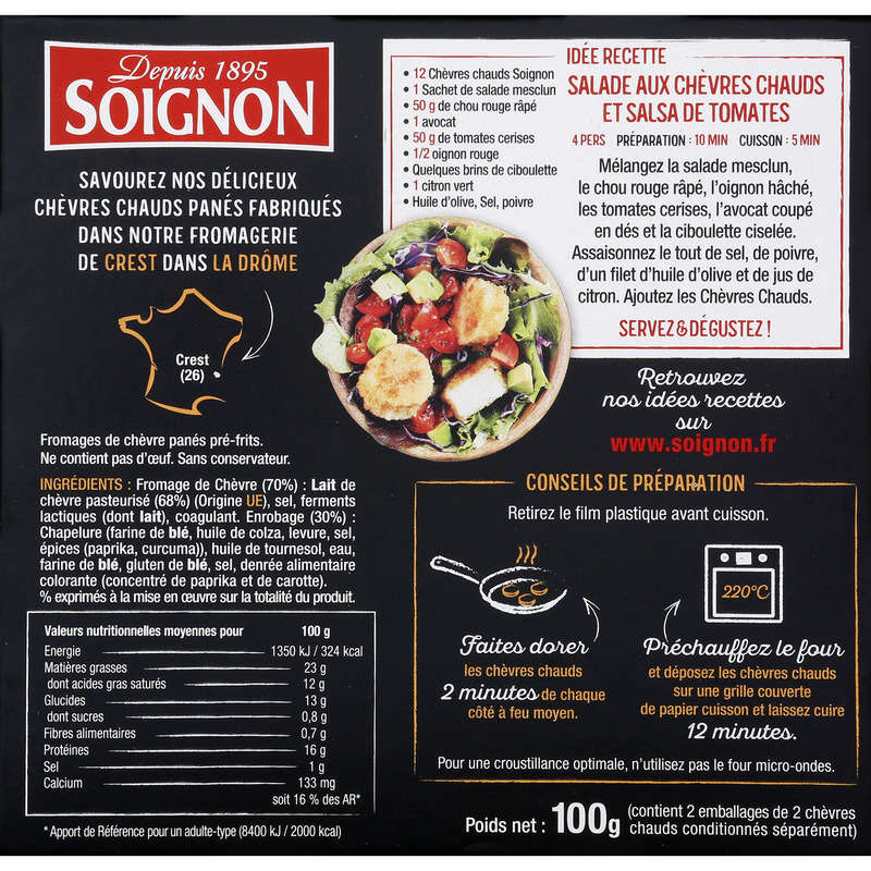 Soignon Chèvre Chaud prêt à dorer 4x25g