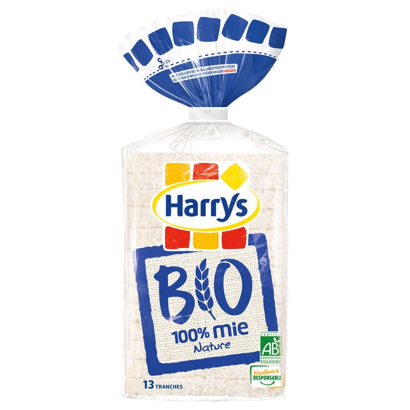 Harrys Pain de mie sans croute bio 325g