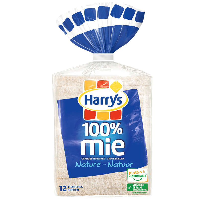 Harry'S Pain De Mie Nature Sans Croûte 500G