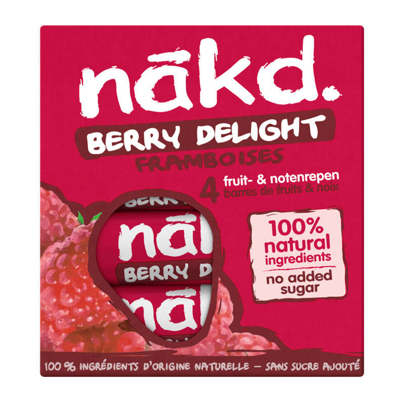 Nakd Barres aux framboise et noix de cajou 4x35g