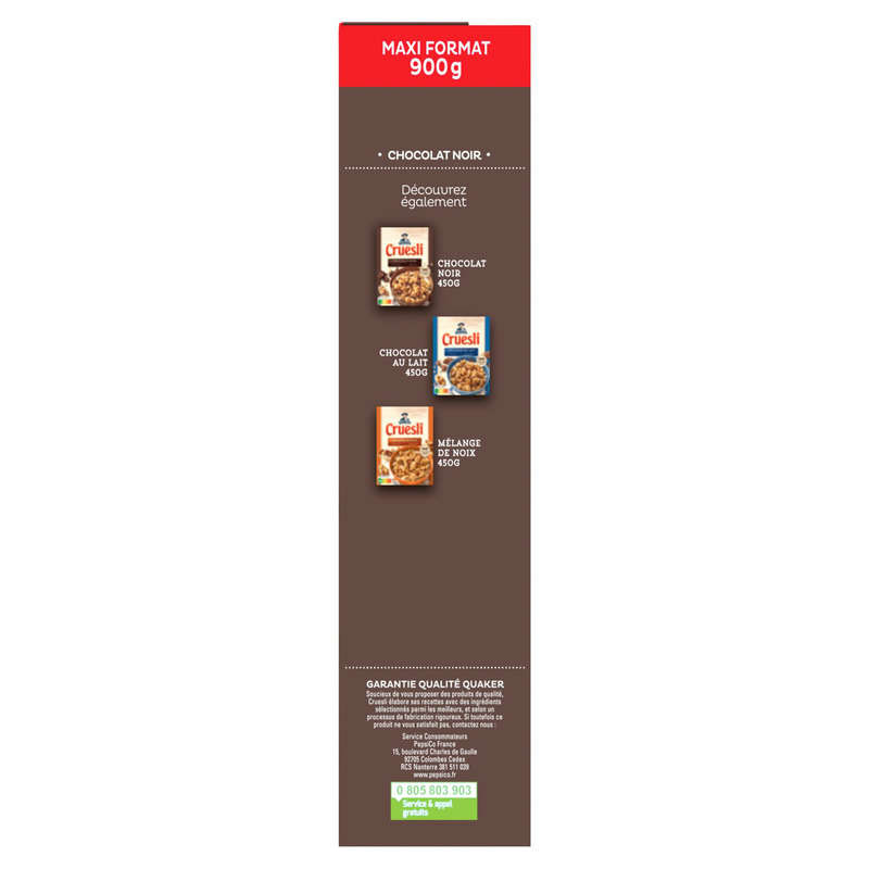 Quaker Cruesli Chocolat noir maxi format 900g