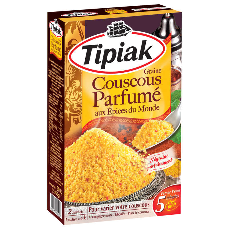 Tipiak Couscous Parfumé Aux Epices Du Monde 510G