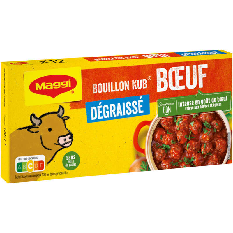 Maggi Bouillon KUB Defatted Beef x12 cubes - 120g