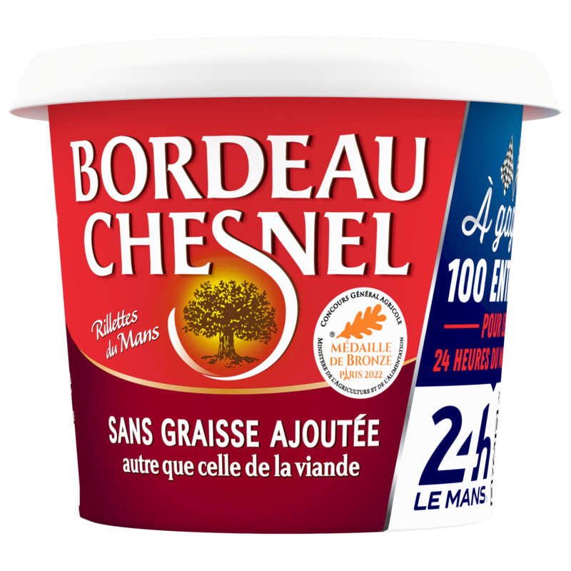 Bordeau Chesnel Rillettes Pur Porc Sans Graisse Ajoutée 220G