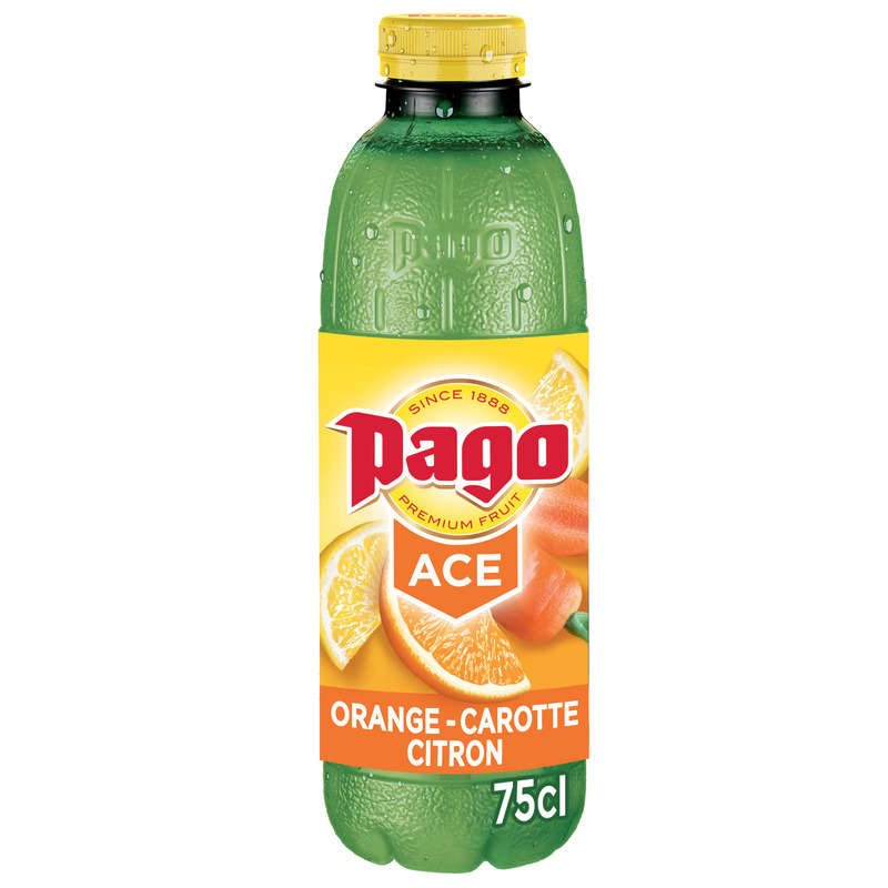 Pago jus d'orange carotte et citron la bouteille de 75cl