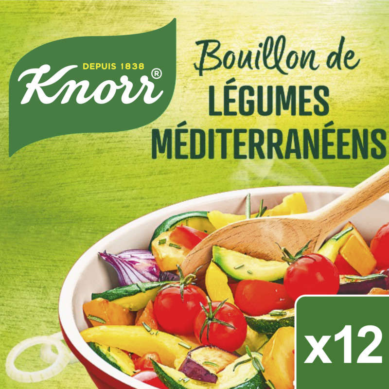 Knorr Bouillon Cube Légumes Méditerranéens 12 Cubes 132g