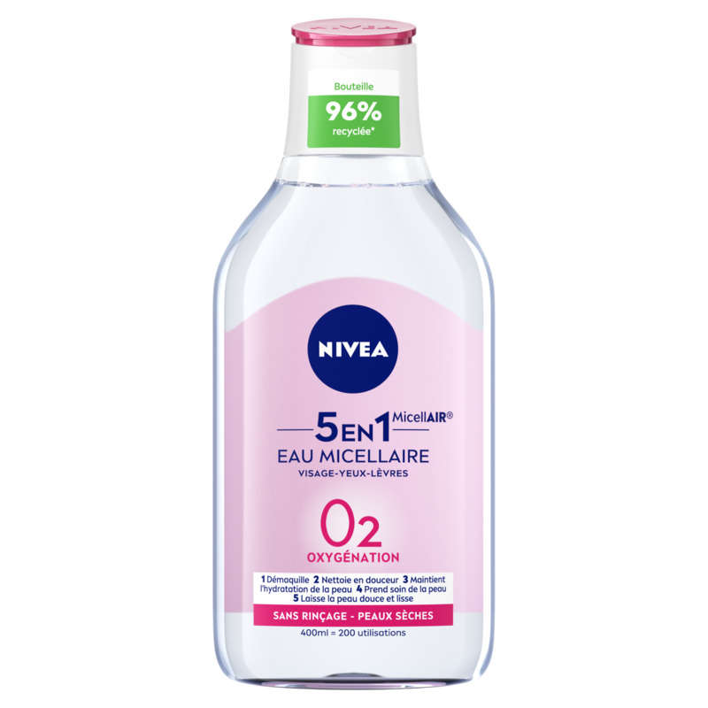 Nivea Eau Micellaire Démaquillante O2 Oxygénation 400ml