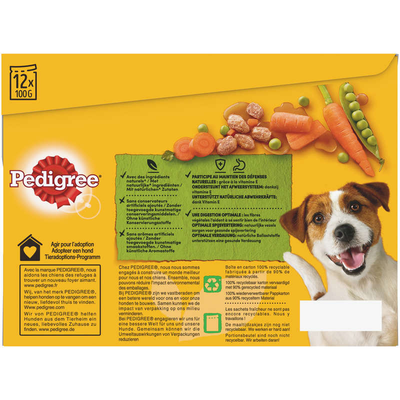 Pedigree Sachets fraîcheur en sauce petit chien 12x100g