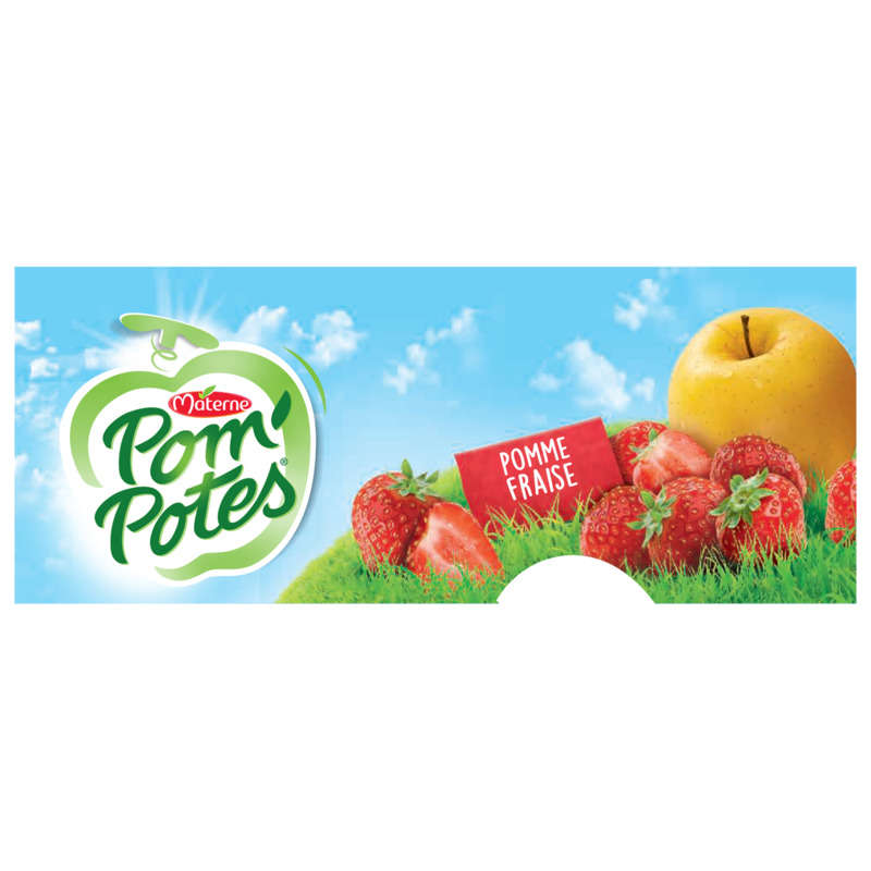 Pom'potes Pomme Fraise 4x90g