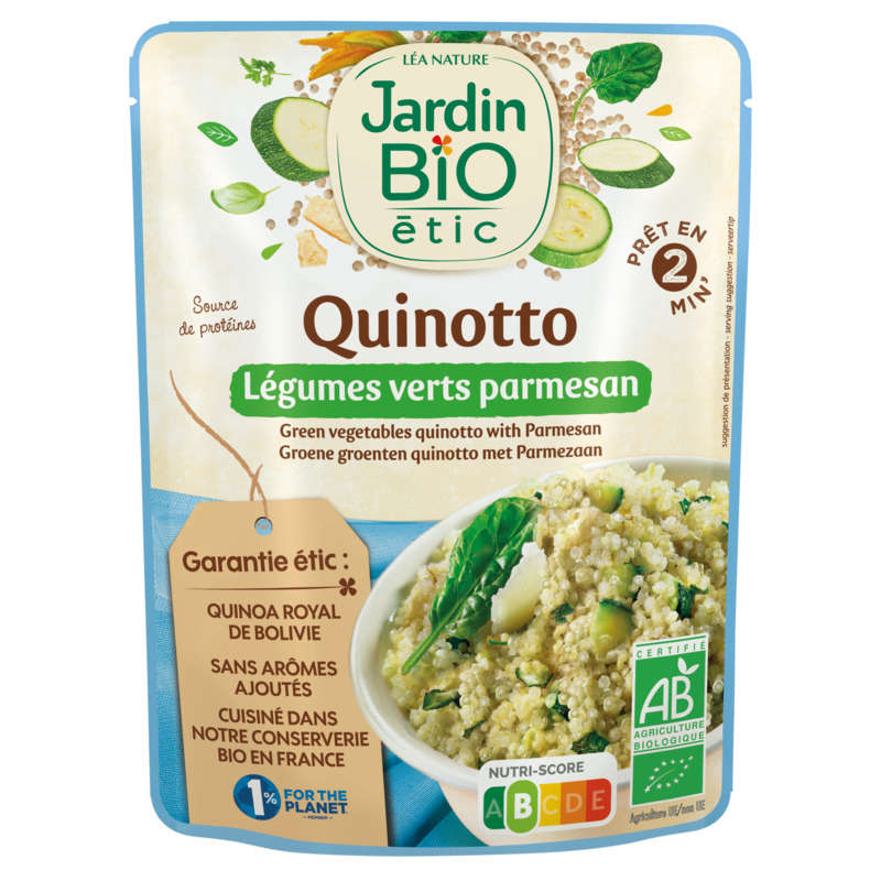 Jardin Bio Quinotto Légumes Verts & Parmesan 220g