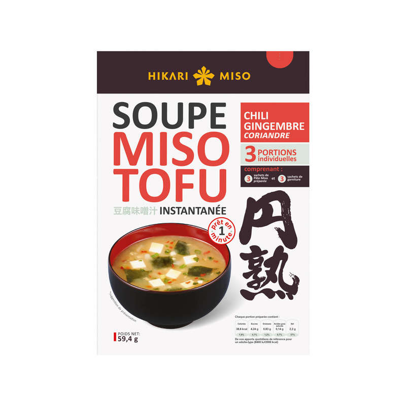 Hikari Miso Soupe Chili Gingembre 59,4G