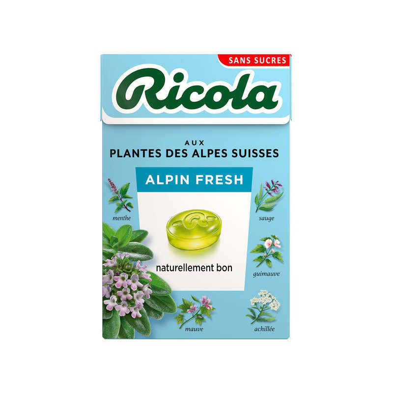 Ricola Swiss Herbal Candies Alpin Fresh Sugar Free 50G