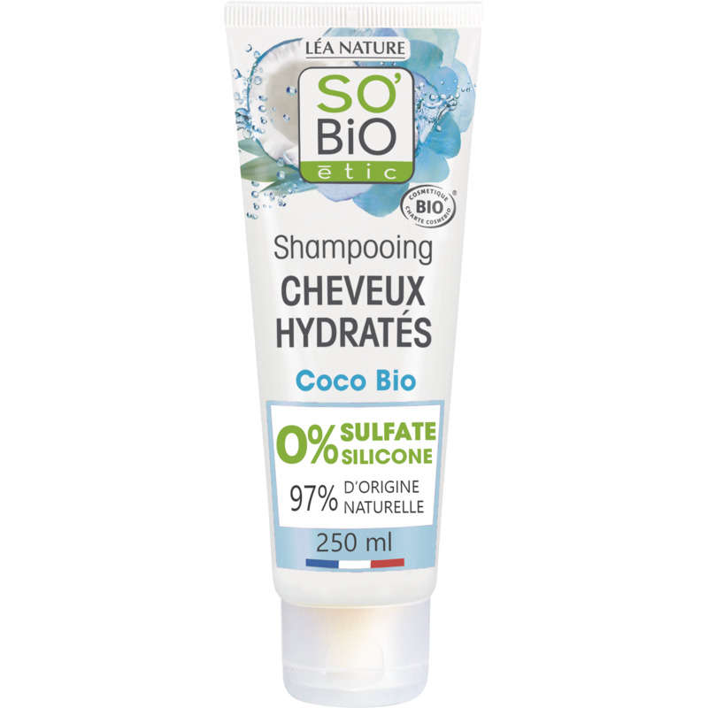 SO'BiO Étic Shampooing Cheveux Hydratés à la Coco Bio 250ml