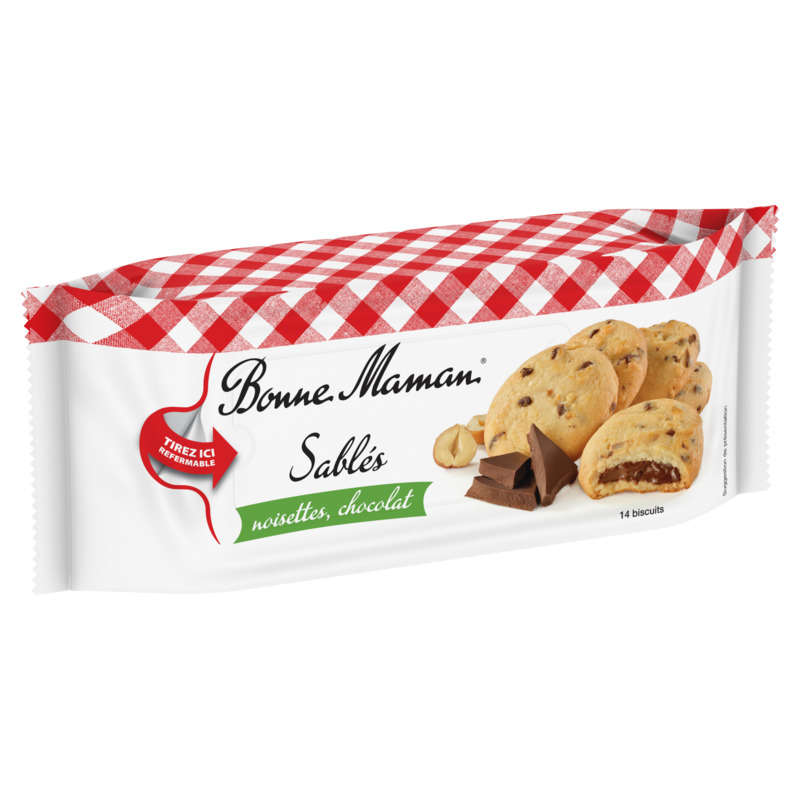 Bonne Maman Chocolate and hazelnut filled shortbread cookies 150 g