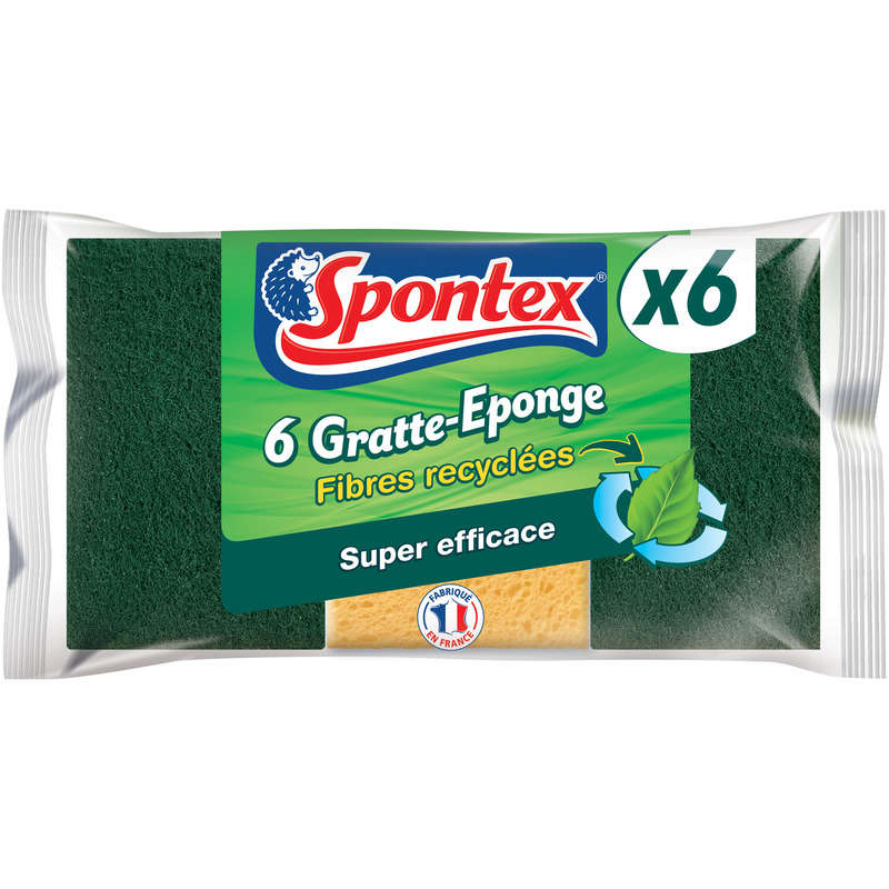 Spontex Eponge Fibre Recycle X6 6 X